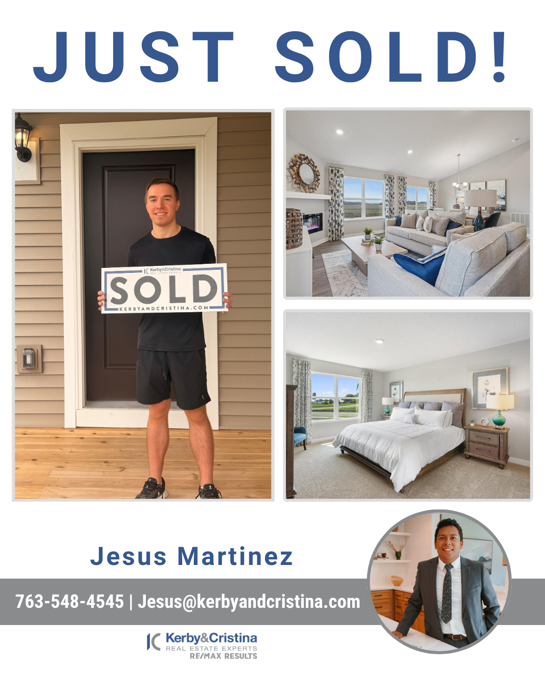 Aaron celebrating the purchase of his first home